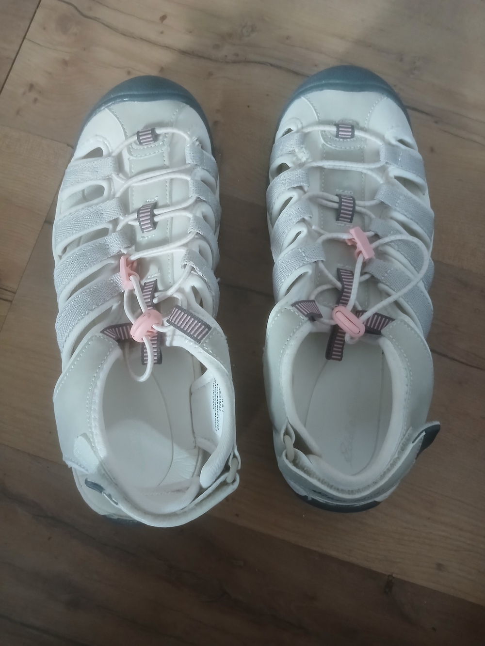 Kids White and Pink Outdoor Sandals